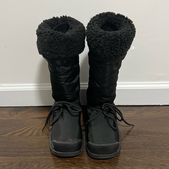 Source Unknown Black Puffer Long Boots - Picture 4 of 7